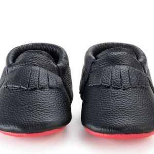 Genuine leather baby moccasins